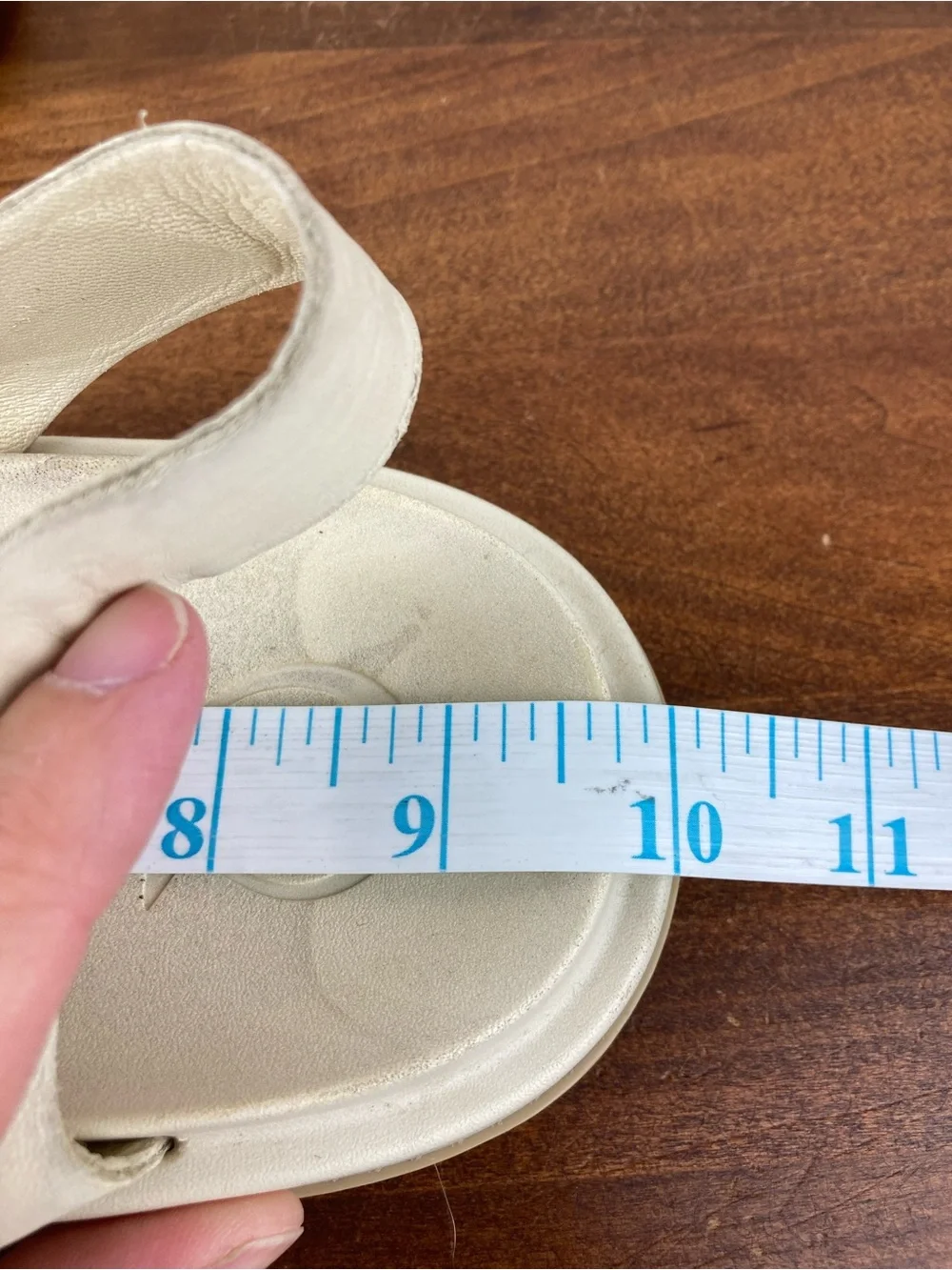 Chaco Townes Mid Form Angora Platform Sandals Ivory Leather Women’s Size 8.